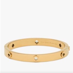 New Kate Spade RSpot The Spade Studded Hinged Bangle Gold w/ dust bag KE759 $99